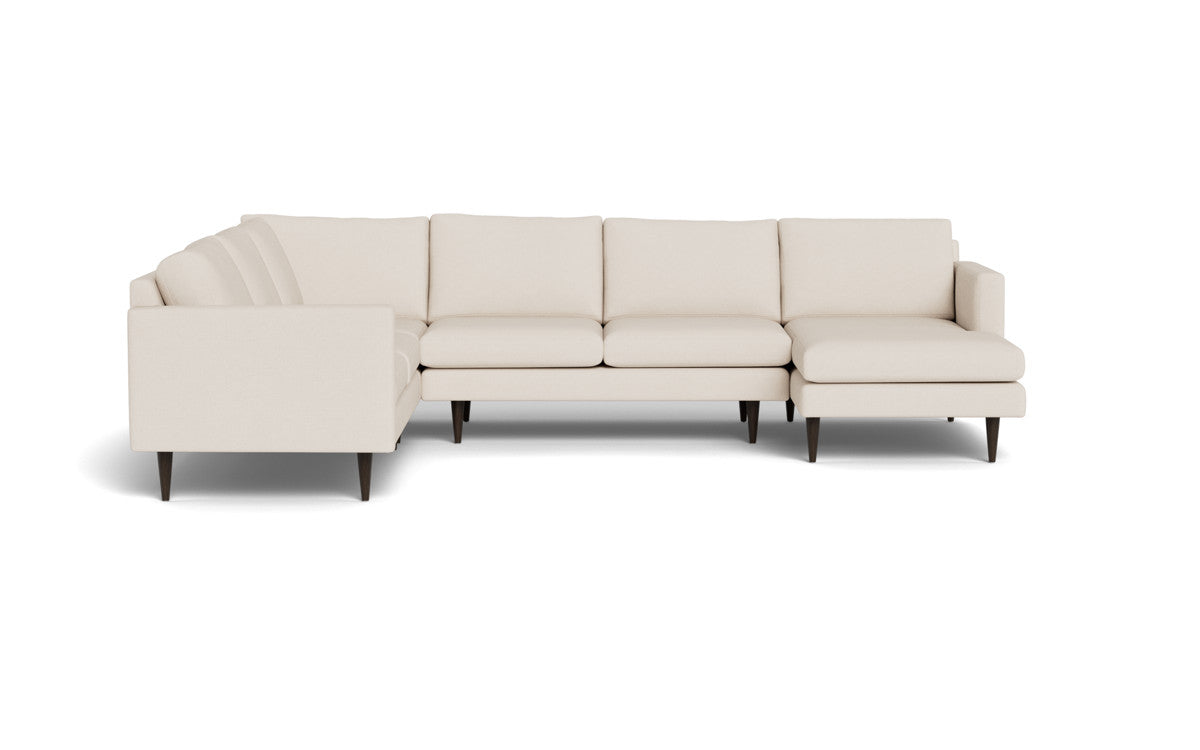 Wallace 130" Untufted Corner Sectionals w. Right Chaise - Merit Snow