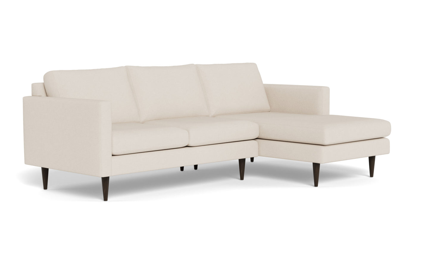 Wallace 98" Untufted Right Chaise Sectional - Merit Snow