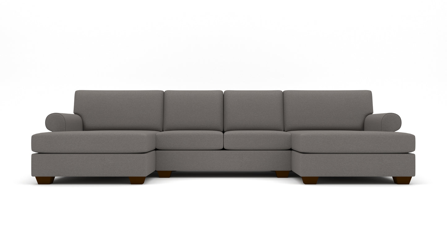 Manor 149" Double Chaise With Armless Loveseat - Peyton Slate