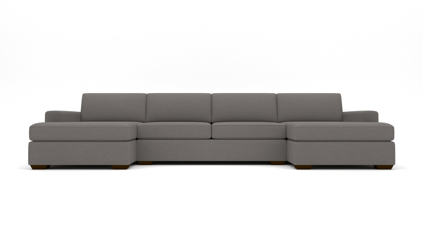 Mas Mesa 158" Deep Double Chaise With Armless Loveseat - Peyton Slate