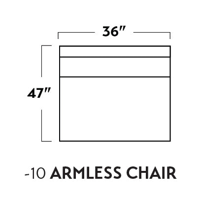 Mas Mesa Deep Leather Armless Chair -
