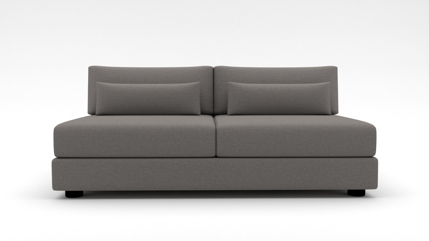 Menchaca Armless Loveseat - Peyton Slate