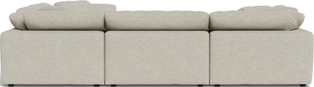 Fluffy 133.5" 6 Piece Sectional W/Ottoman - Merit Dove