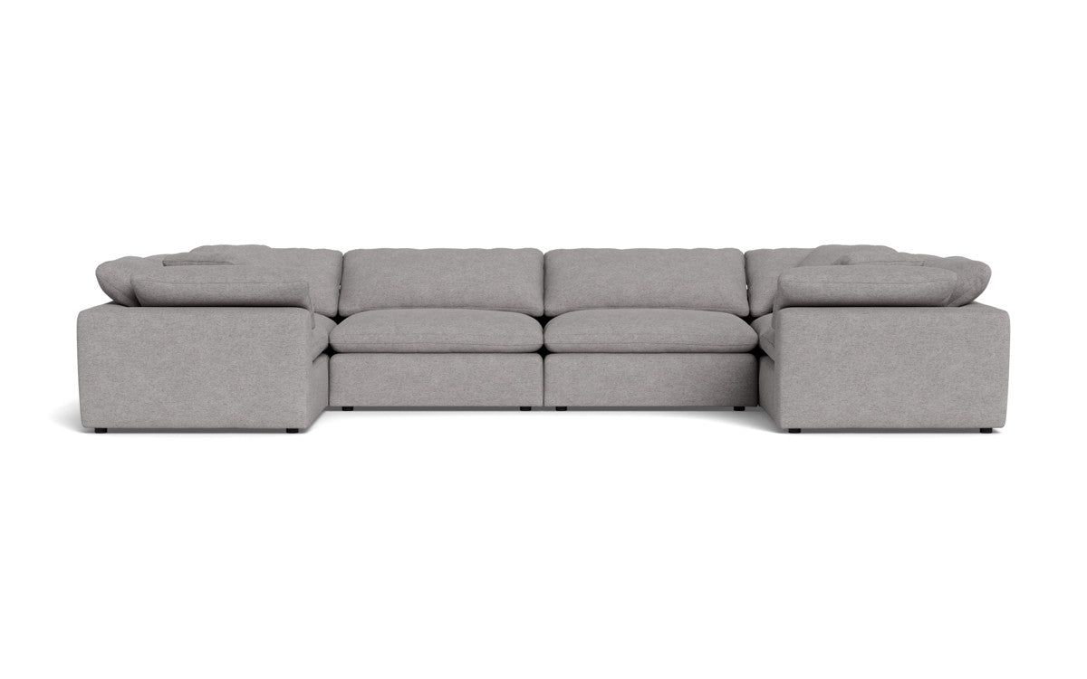 Fluffy 178" 4 Corner U Sectional - Merit Graystone