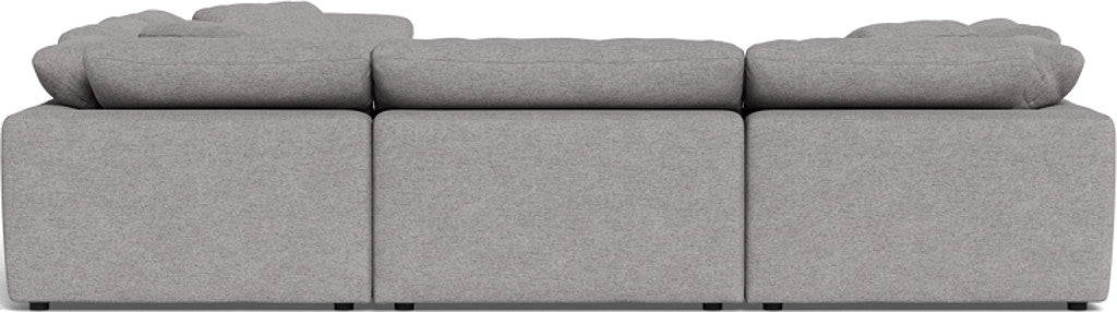 Fluffy 133.5" 6 Piece Sectional W/Ottoman - Merit Graystone