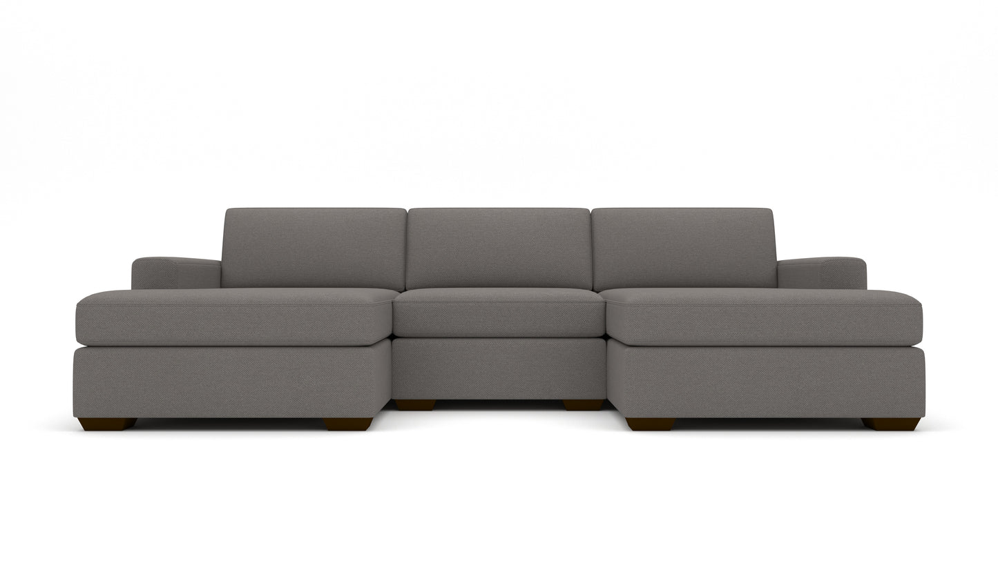 Mesa 122" Double Chaise With Armless Chair - Peyton Slate