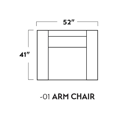Mesa 52" Arm Chair - Peyton Slate