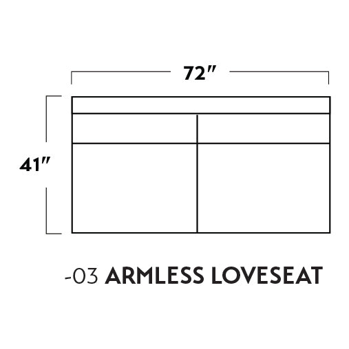 Mesa Armless Loveseat - Peyton Slate
