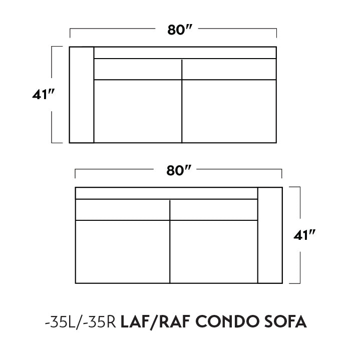 Mesa Laf Condo Sofa - Peyton Slate