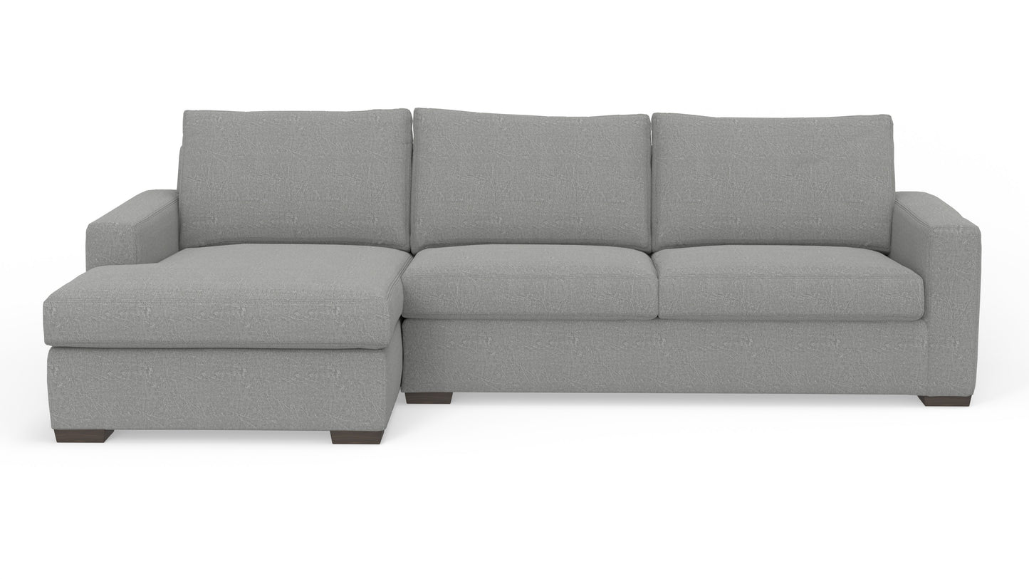 Mesa 123" Left Chaise Sectional - Nepal Pebble