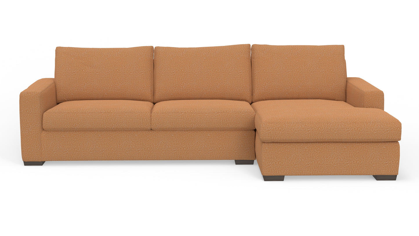 Mesa 123" Right Chaise Sectional - Nepal Clay