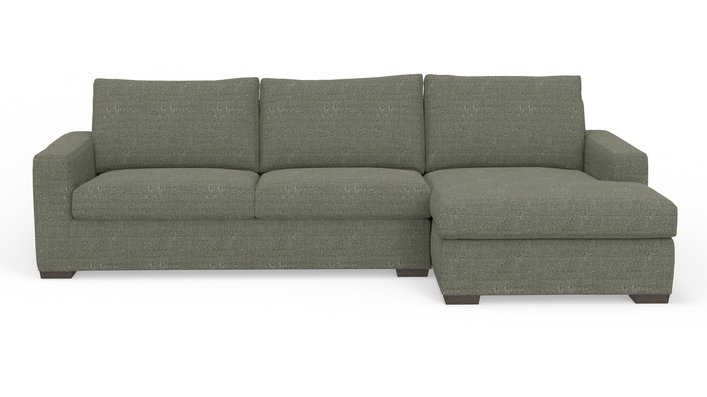 Mesa 123" Right Chaise Sectional - Nepal Olive