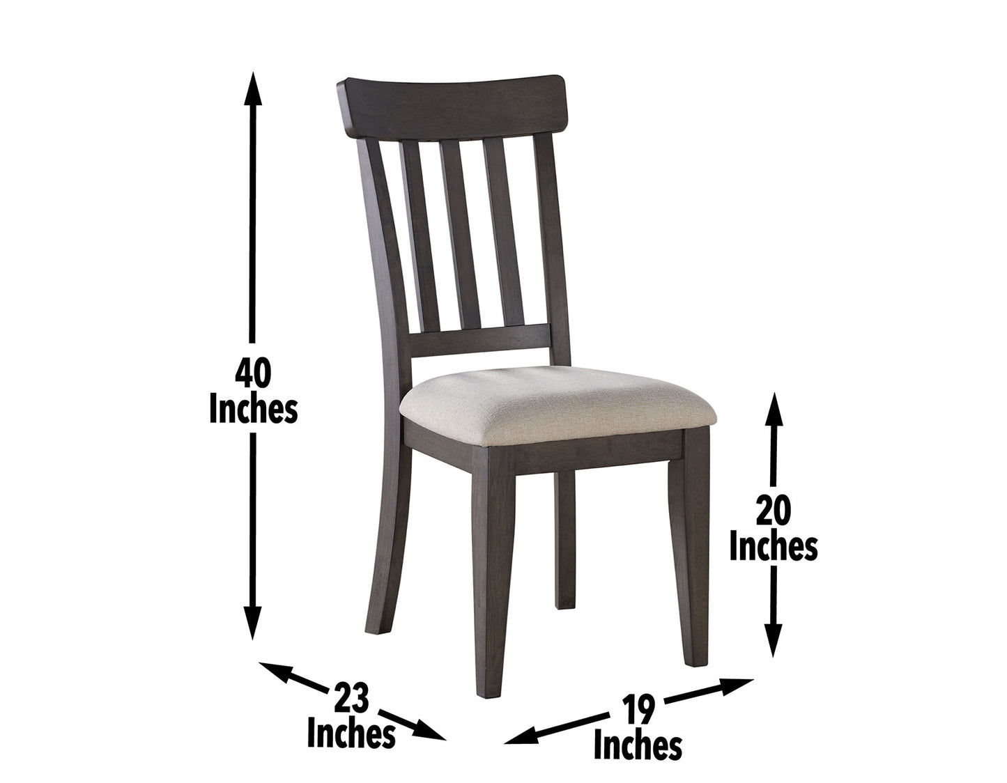Nara Dark Dining Chairs (pr) -