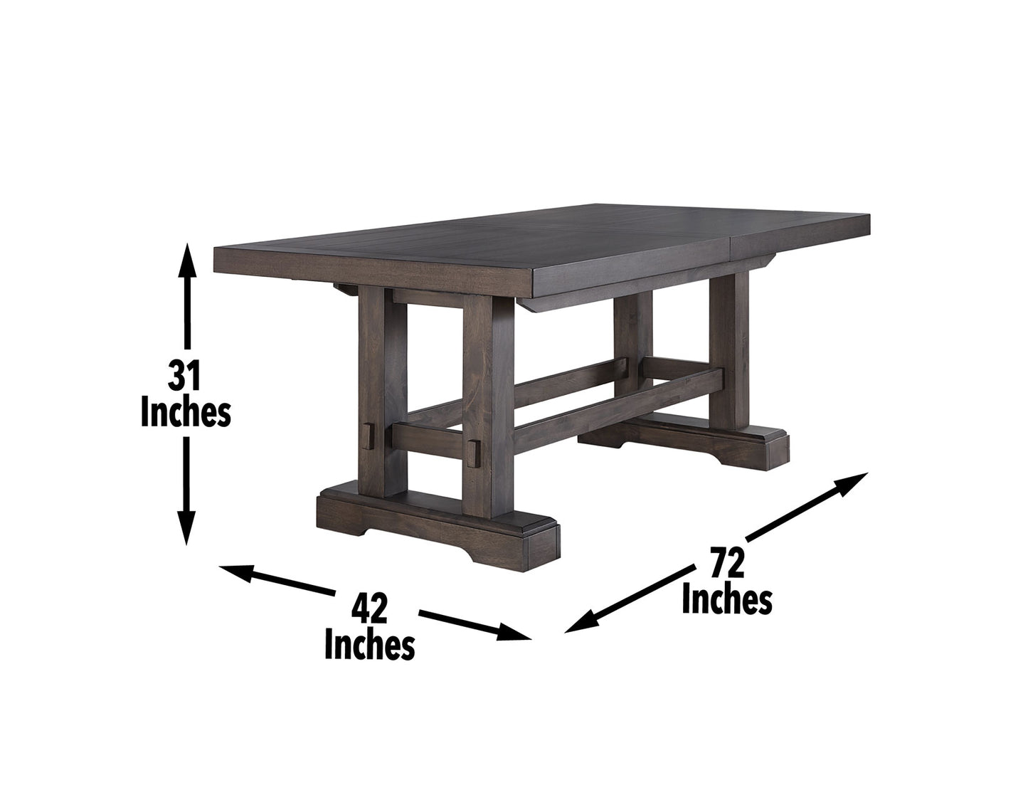 Nara 108" Rectangle Dark Dining Table -
