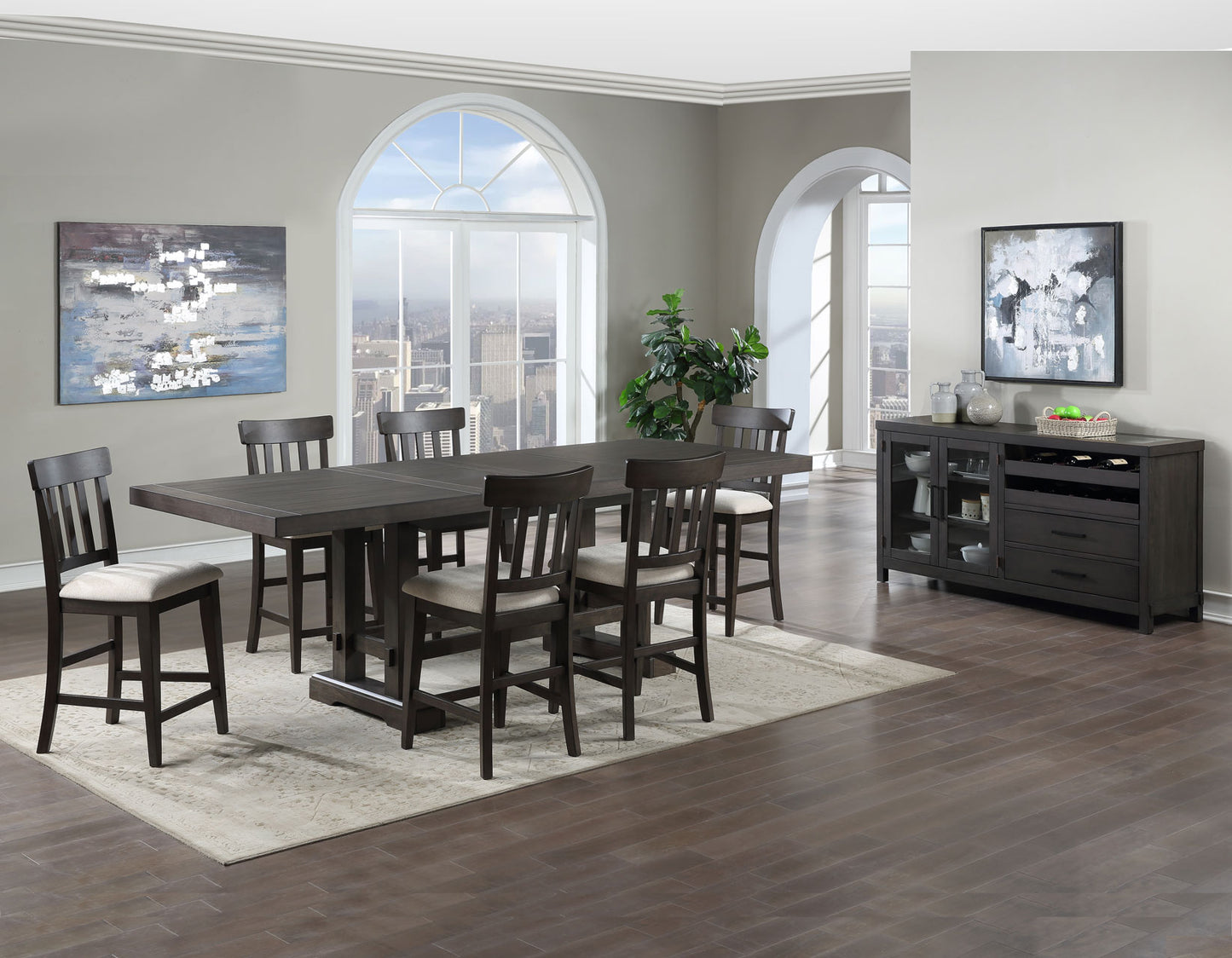 Nara Dark Dining Chairs (pr) -