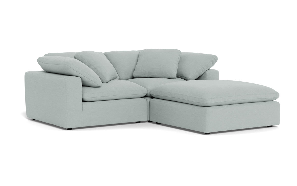 Fluffy 89" 2 Piece Sofa w/Otto - Peyton Light Blue