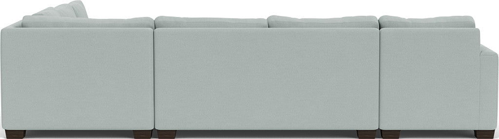 Track 141" Corner Sectionals W. Full Sleeper & Left Chaise - Peyton Light Blue