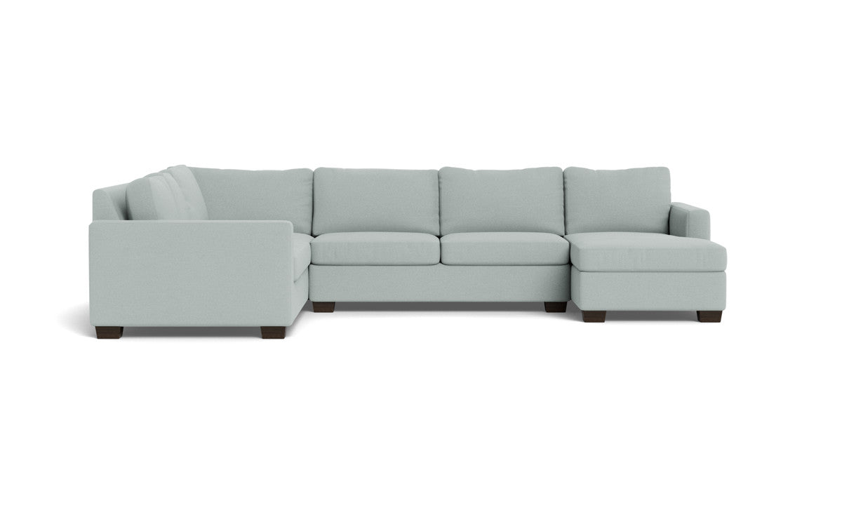 Track 141" Corner Sectionals w. Right Chaise - Peyton Light Blue