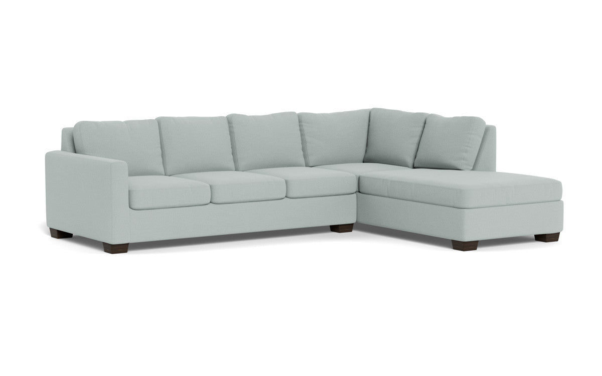 Track 121" Right Chaise Sectional - Peyton Light Blue