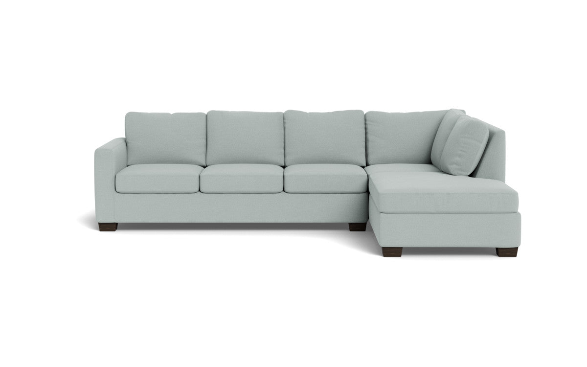 Track 121" Right Chaise Sectional - Peyton Light Blue
