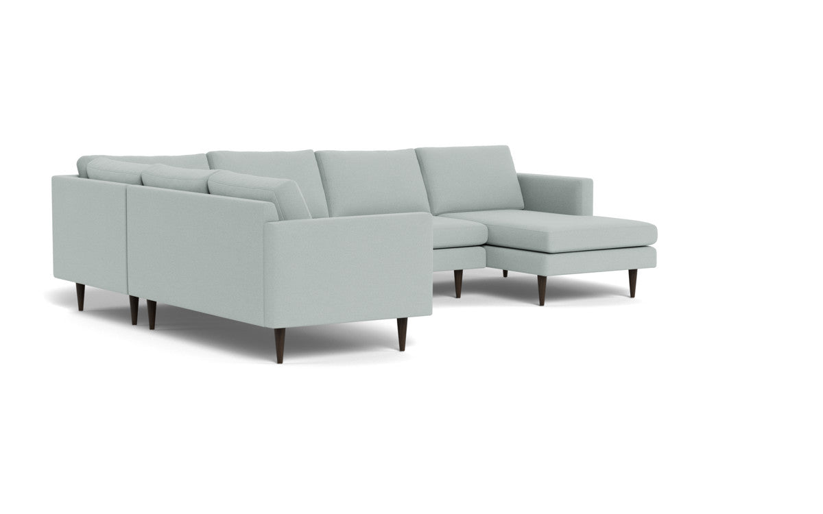 Wallace 130" Untufted Corner Sectionals w. Right Chaise - Nepal Pebble
