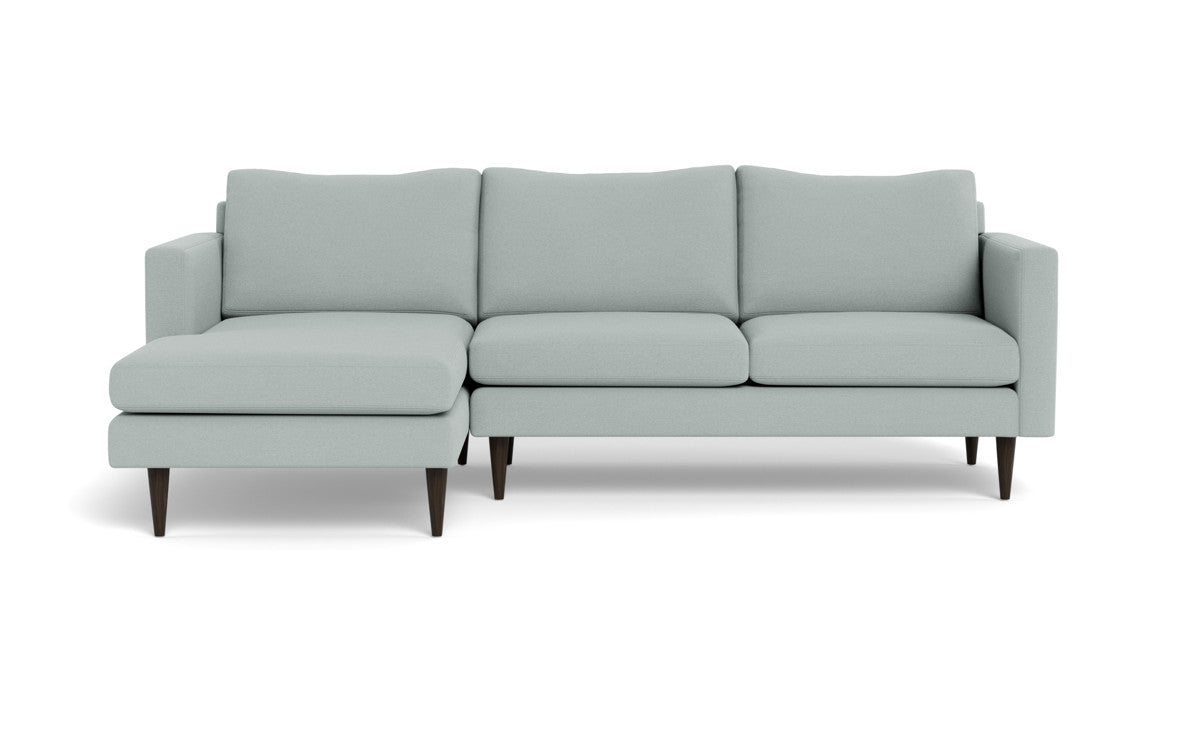 Wallace 98" Untufted Left Chaise Sectional - Peyton Light Blue