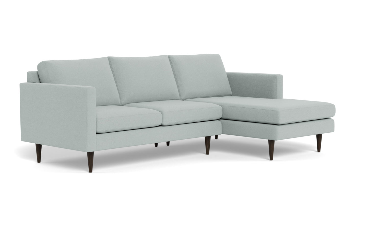 Wallace 98" Untufted Right Chaise Sectional - Peyton Light Blue