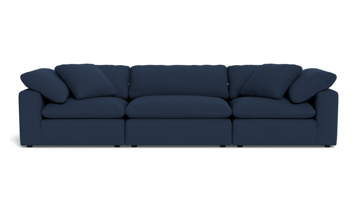 Fluffy 133.5" 3pc Sofa - Peyton Navy
