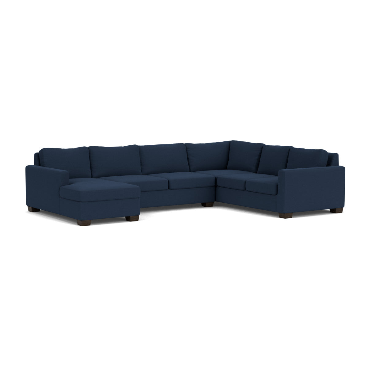 Track 141" Corner Sectionals W. Full Sleeper & Left Chaise - Peyton Navy