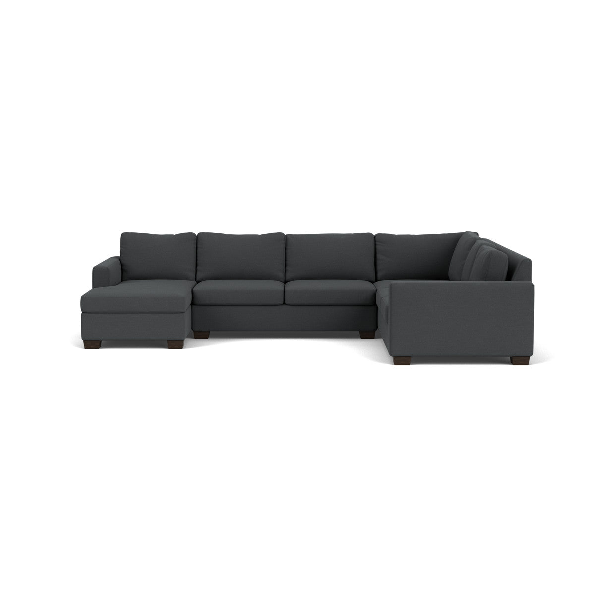 Track 141" Corner Sectionals W. Full Sleeper & Left Chaise - Peyton Pepper