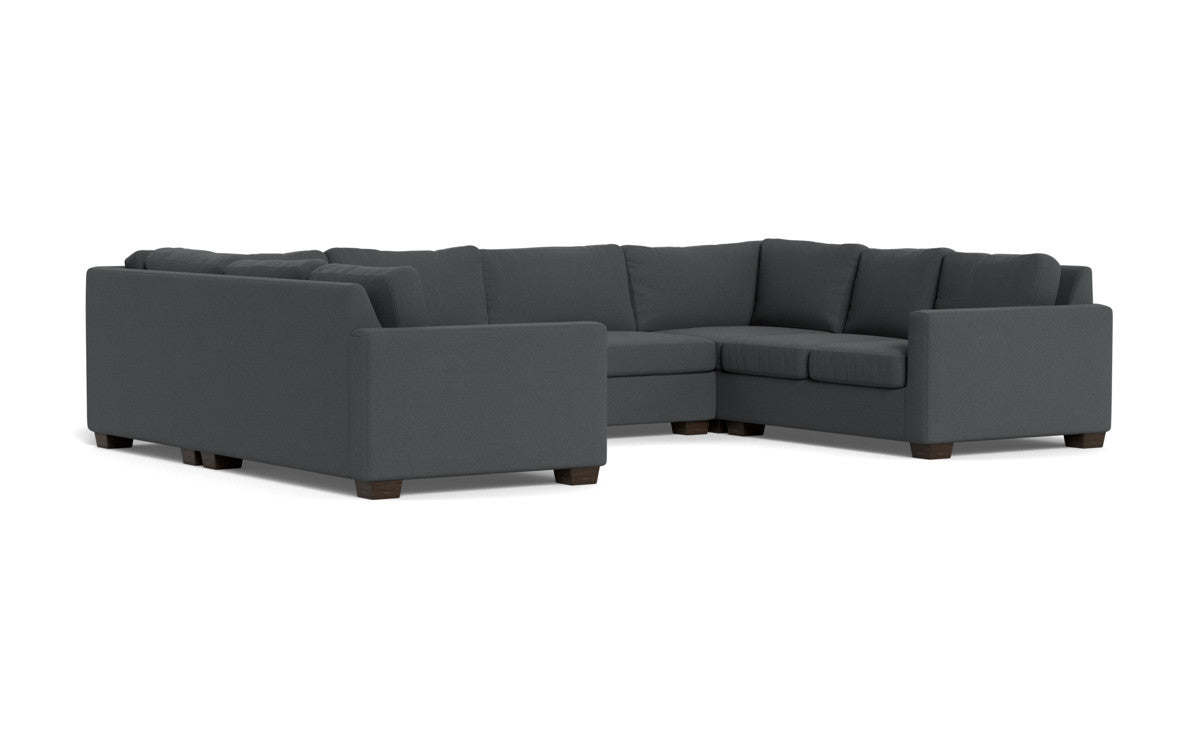Track 141" Corner Sofa U Sectional - Peyton Pepper