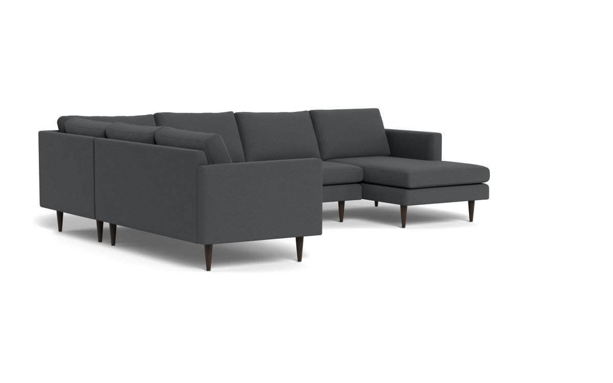 Wallace 130" Untufted Corner Sectionals w. Right Chaise - Peyton Pepper