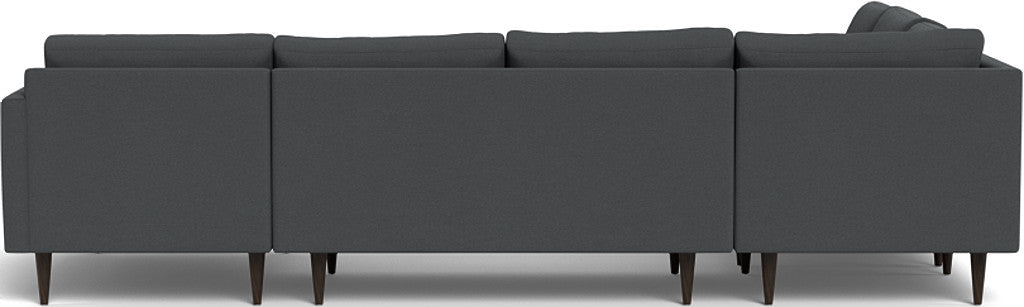 Wallace 130" Untufted Corner Sectionals w. Right Chaise - Peyton Navy