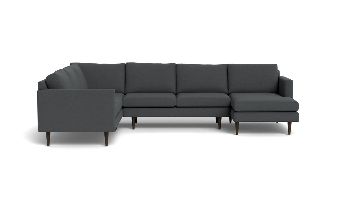 Wallace 130" Untufted Corner Sectionals w. Right Chaise - Peyton Pepper