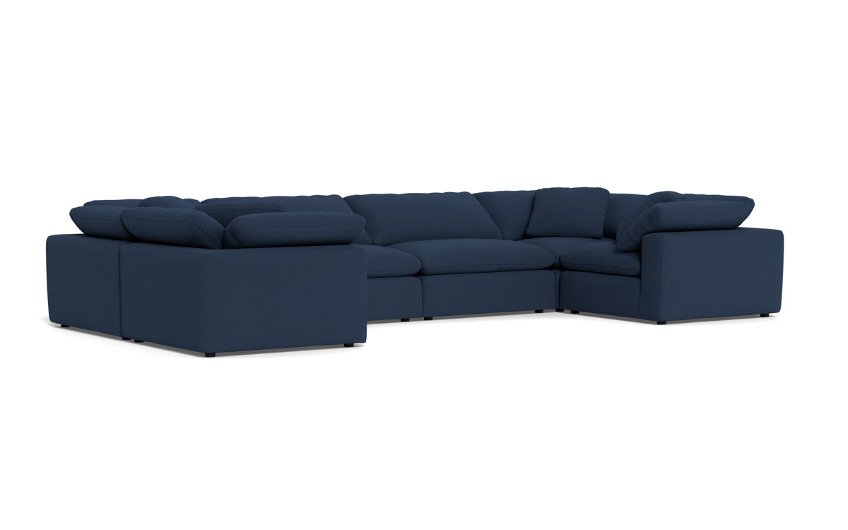 Fluffy 178" 4 Corner U Sectional - Peyton Navy