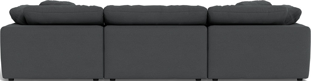 Fluffy 133.5" 3 Piece Sofa W/Double Ottoman - Peyton Pepper