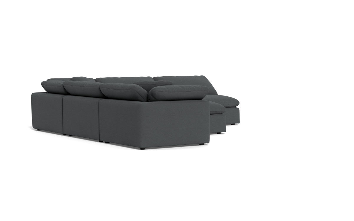 Fluffy 133.5" 5 Piece Sectional W/Ottoman - Peyton Pepper