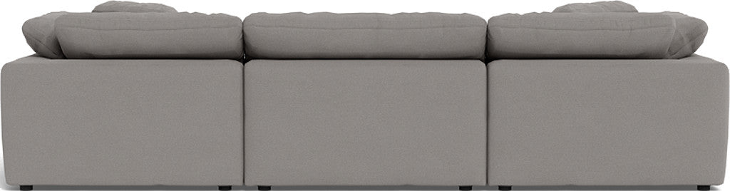Fluffy 133.5" 3 Piece Sofa W/Double Ottoman - Peyton Slate