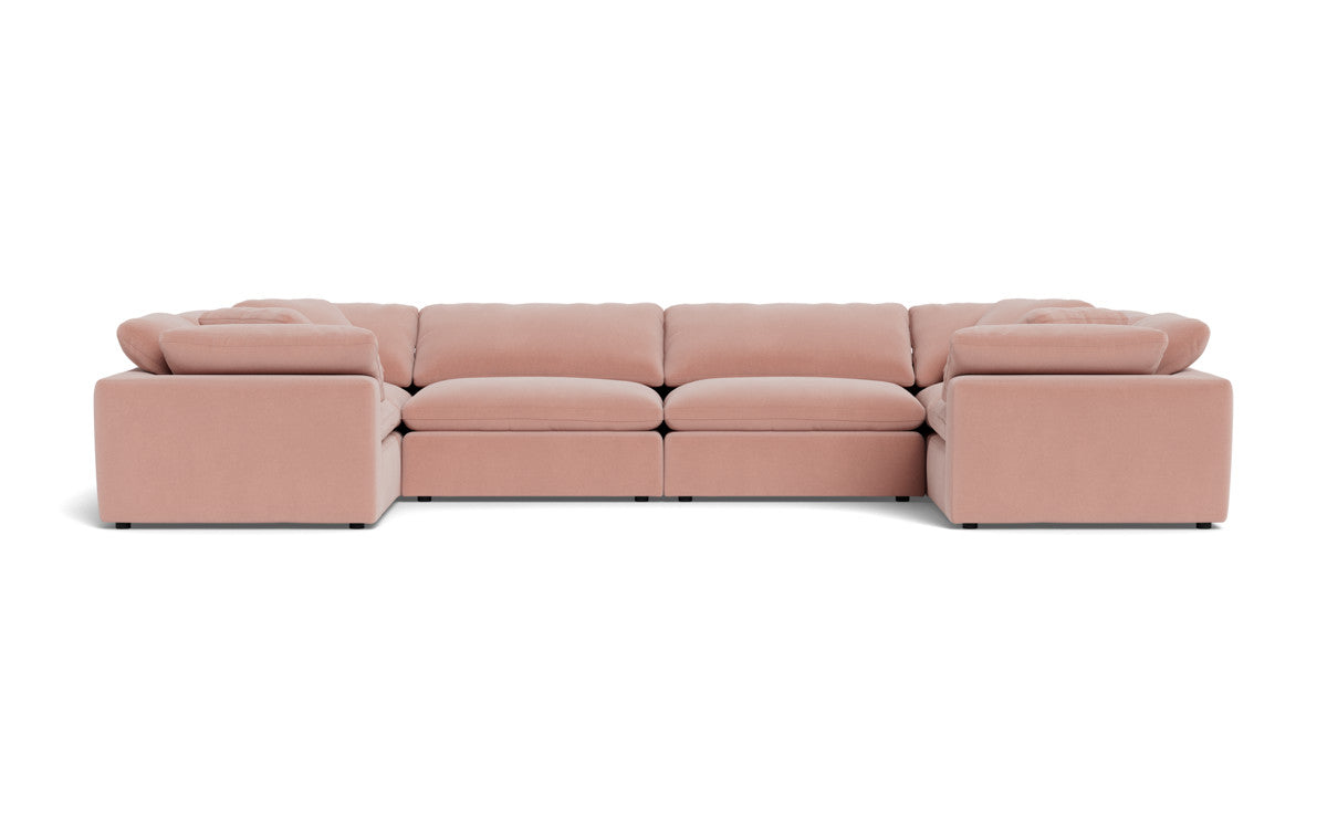 Fluffy 178" 4 Corner U Sectional - Superb Blush