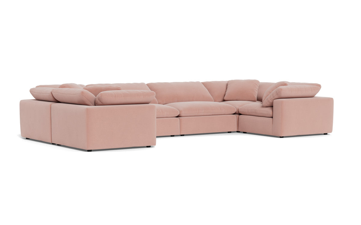 Fluffy 178" 4 Corner U Sectional - Superb Blush