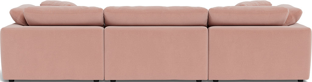 Fluffy 133.5" 3pc Sofa - Superb Blush