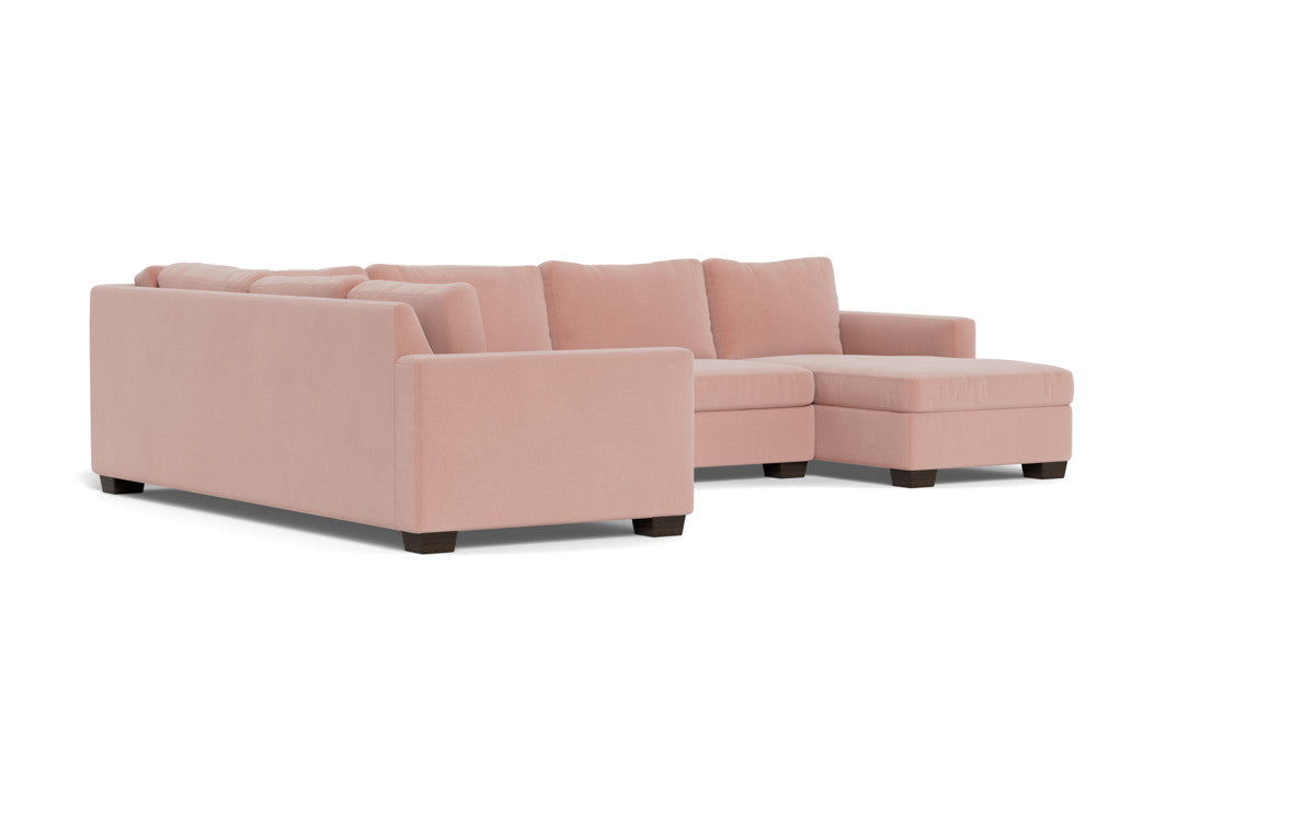 Track 141" Corner Sectionals w. Right Chaise - Superb Blush