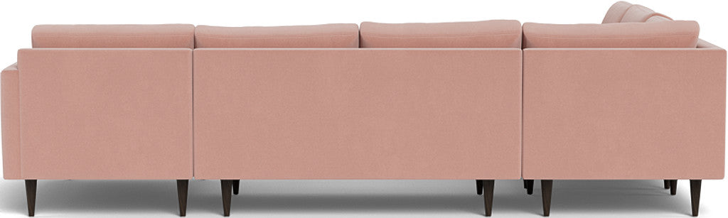 Wallace 130" Untufted Corner Sectionals w. Right Chaise - Superb Blush