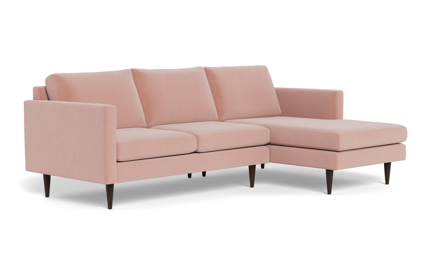 Wallace 98" Untufted Right Chaise Sectional - Superb Blush