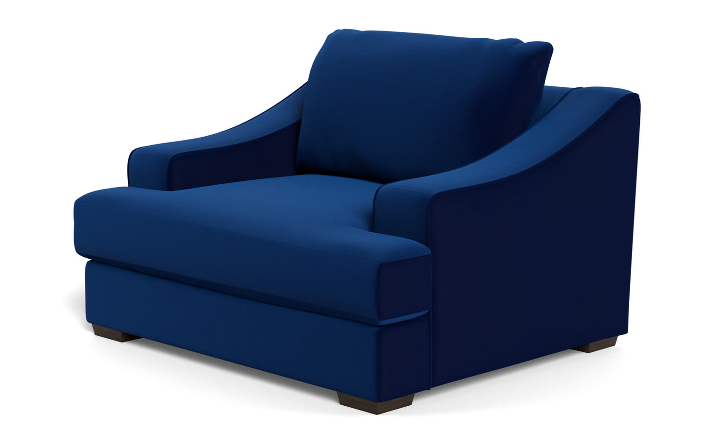 Austonian 56" Arm Chair - Superb Cobalt