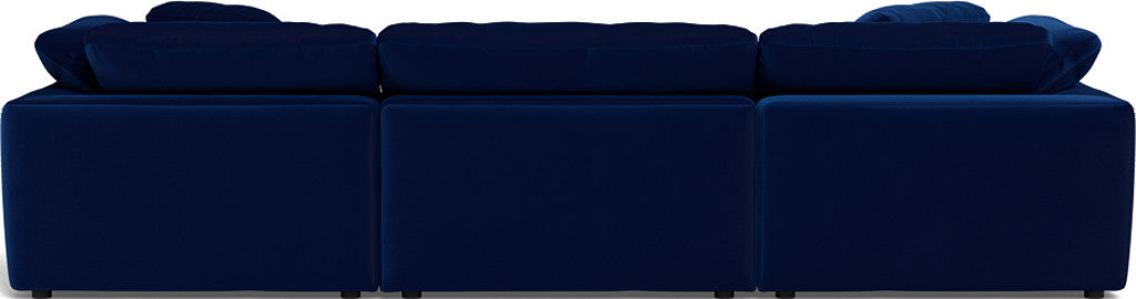 Fluffy 133.5" 3pc Sofa - Superb Cobalt