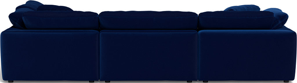 Fluffy 133.5" 4 Piece Sectional w/Otto - Superb Cobalt