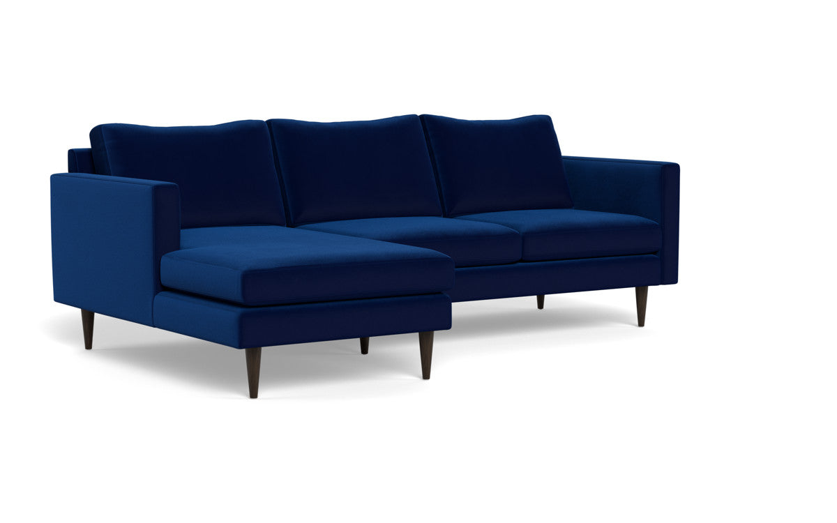 Wallace 98" Untufted Left Chaise Sectional - Superb Cobalt