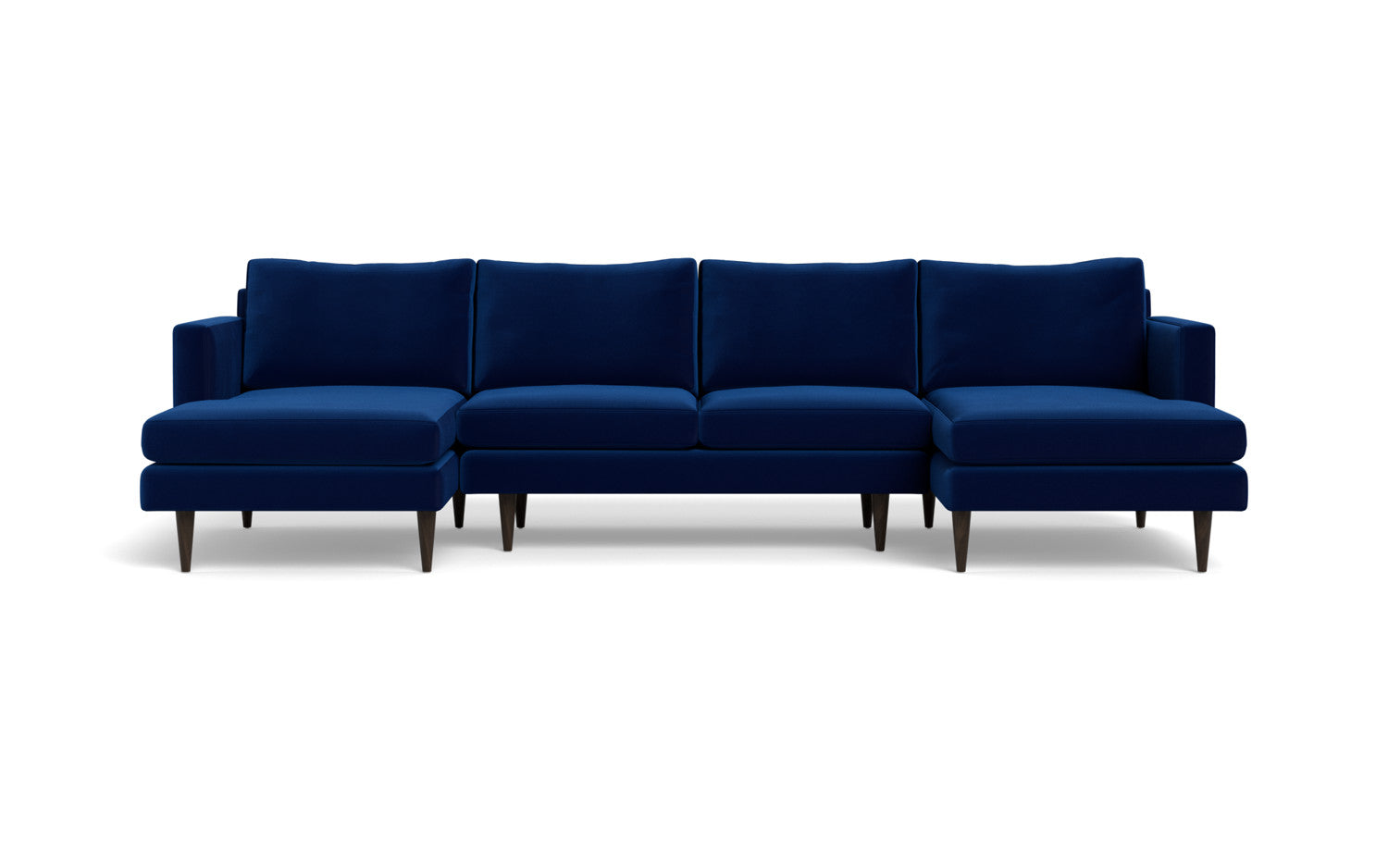 Wallace 126" Untufted Double Chaise U Sectional - Superb Blush