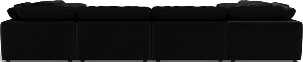 Fluffy 178" 4 Corner U Sectional - Superb Gunmetal